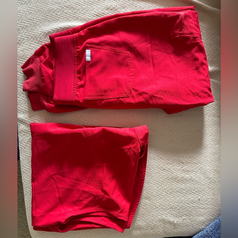 Red Figs scrub set, Zamora joggers and Rafaela top